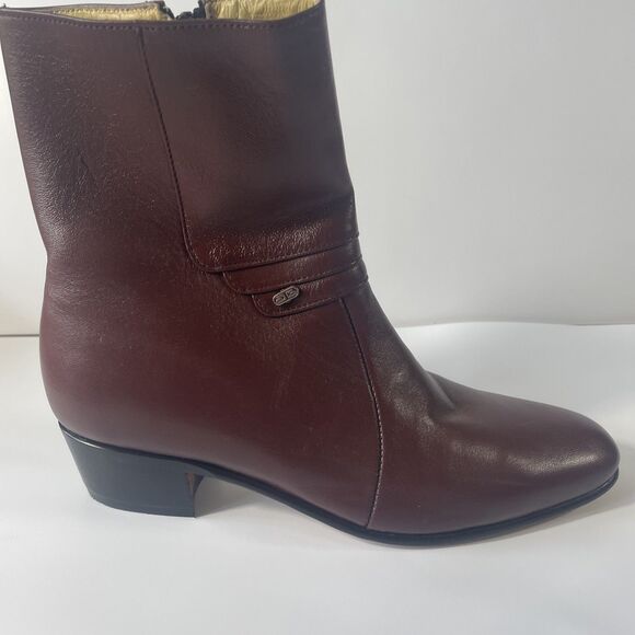 Besserro Ankle Boots Brown Leather Mens 8.5/27.5 Retro Business Professional - Picture 7 of 10